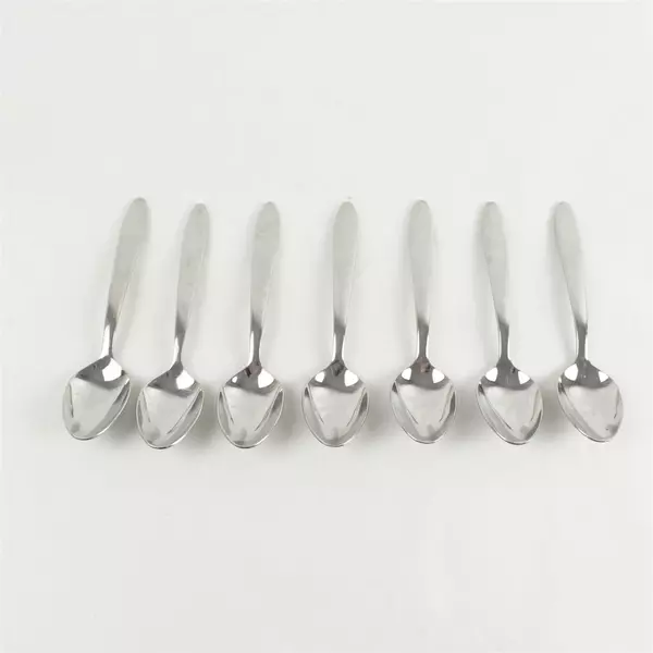 Set of 7 Oneida Taylor Stainless Oval Place Soup Spoons