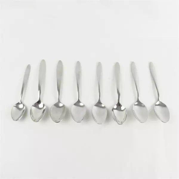 Oneida Taylor Stainless 8pc Set 7 Oval Soup Spoons + 1 Teaspoon