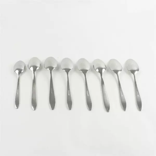 Oneida Taylor Stainless 8pc Set 7 Oval Soup Spoons + 1 Teaspoon