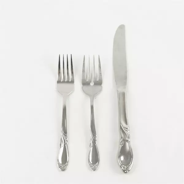 Farberware Cameo Stainless Set of 2 Salad Fork & Modern Hollow Knife