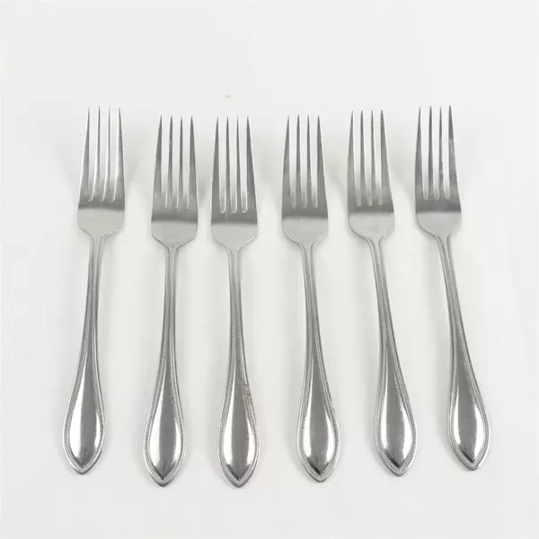 Set of 6 Farberware American Tradition Stainless Forks + 1 Salad Fork