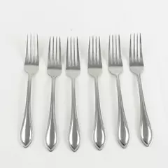 Set of 6 Farberware American Tradition Stainless Forks + 1 Salad Fork