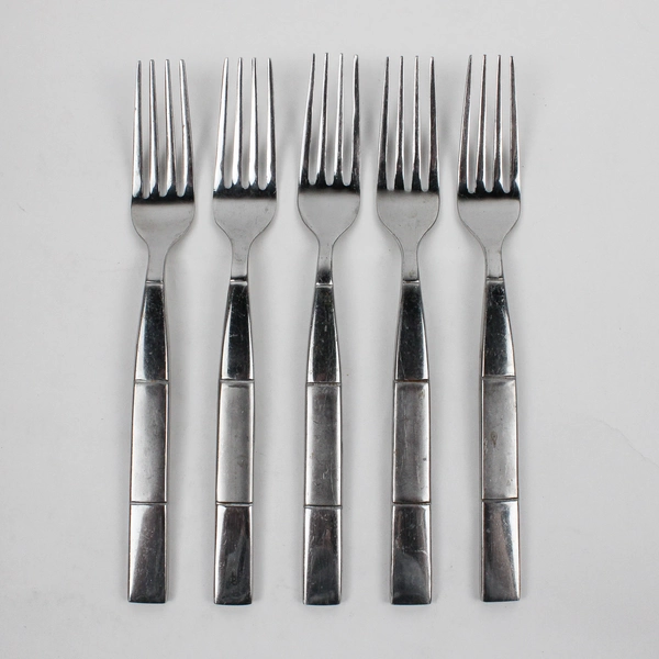 Lot Of 5 Cambridge Silver CBS91 (Stainless) Flatware Dinner Forks 8.25" Long