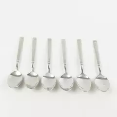 Set of 6 Farberware FRW25 Stainless Oval Soup Spoons 7.25in