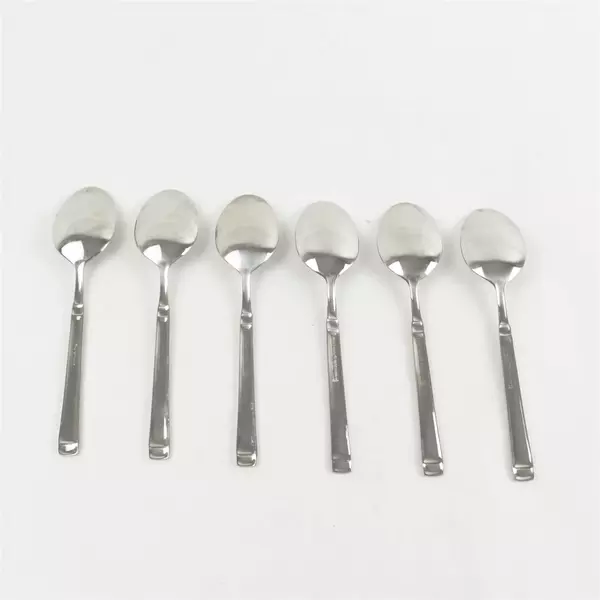 Set of 6 Farberware FRW25 Stainless Oval Soup Spoons 7.25in