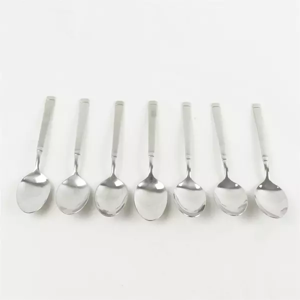 Set of 7 Farberware FRW25 Stainless Oval Soup Spoons 7.25in