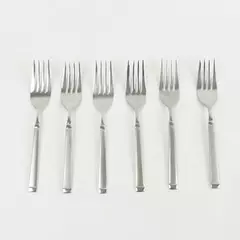 Set of 6 Farberware Stainless Steel Salad Forks 6.5"