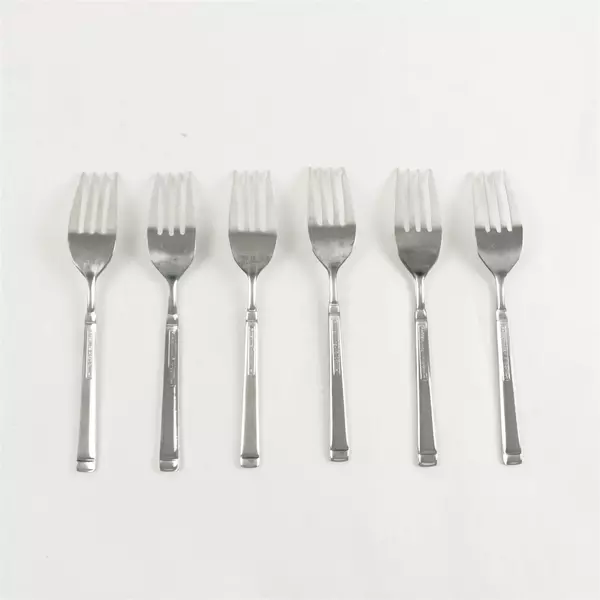 Set of 6 Farberware Stainless Steel Salad Forks 6.5"