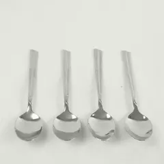 Set of 4 Farberware FRW36 Stainless Steel Oval Soup Spoons 