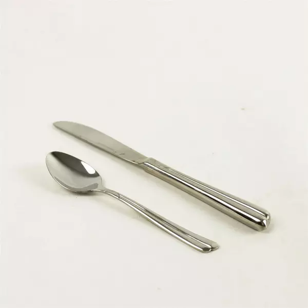 Set of 3 Farberware FRW36 Stainless Teaspoons + Modern Hollow Knife