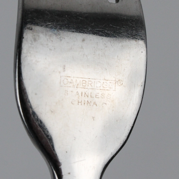 Lot Of 5 Cambridge Silver Chop-Conversation Stainless Flatware Dinner Fork 8.5"