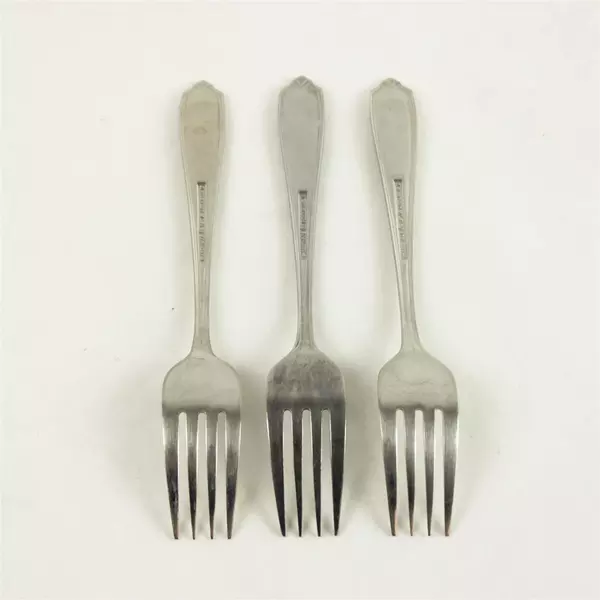 Set of 3 Farberware Casslebury Stainless Individual Salad Forks 
