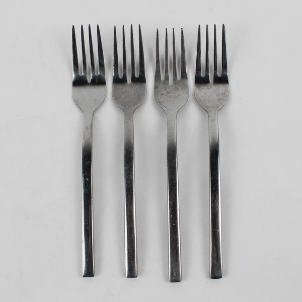 Lot Of 4 Cambridge Silver Chop-Conversation (Stainless) Flatware Salad Fork 7"