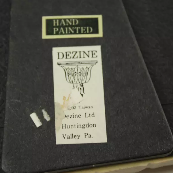 Vintage Dezine Hand-Painted Celestial Renaissance Picture Frame Desk 3.5x5.25