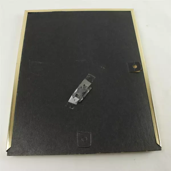 Vintage Gold-Tone Picture Frame w/ Green & Red Double Mat 6.5"