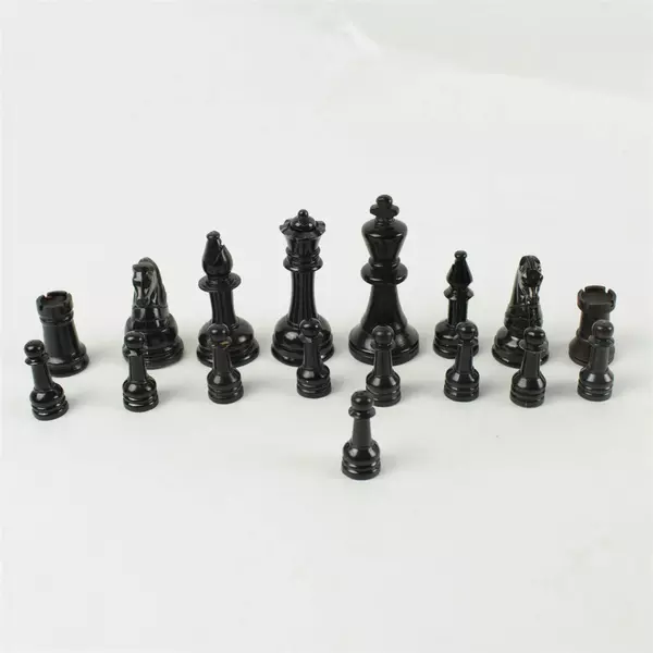 Bag of Mixed Chess Pieces Plastic & Wood Used Replacement Parts