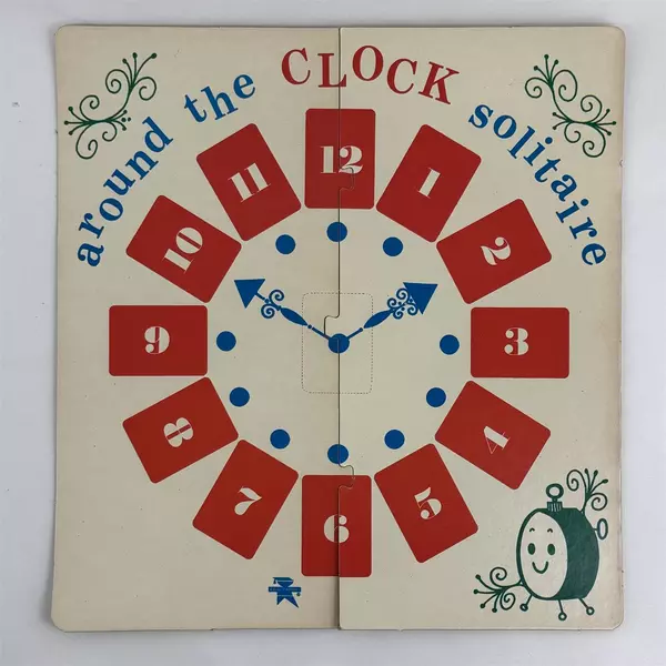 Vintage 1970 Around The Clock Solitaire Game Edu-Games Good