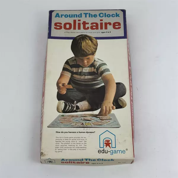 Vintage 1970 Around The Clock Solitaire Game Edu-Games Good