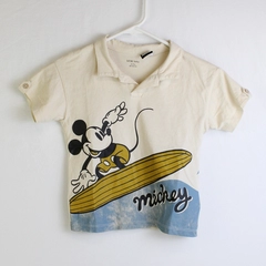 LCW Disney Mickey Mouse Toddler 3/4y Tan Collared Short Sleeve Graphic Polo