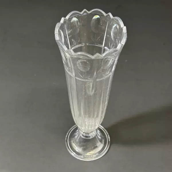 Clear Plastic Vase 9in Tall Tabletop Event Decor Lightweight