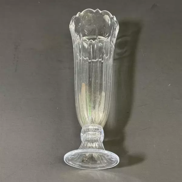 Clear Plastic Vase 9in Tall Tabletop Event Decor Lightweight