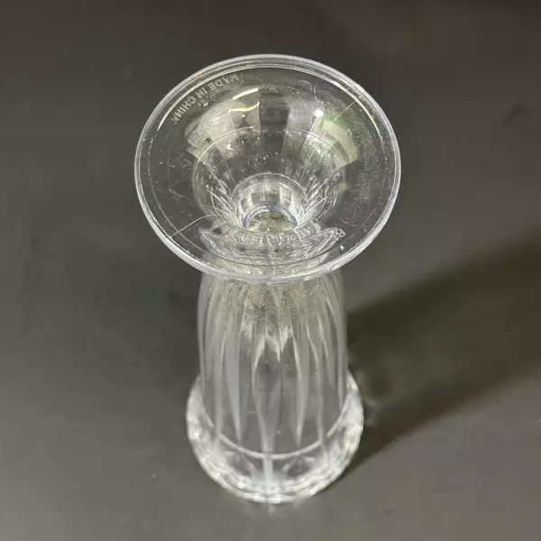 Clear Plastic Vase 9in Tall Tabletop Event Decor Lightweight