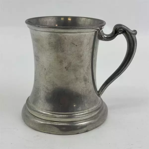 Vintage Glass-Bottom Aluminum Beer Stein Collectible