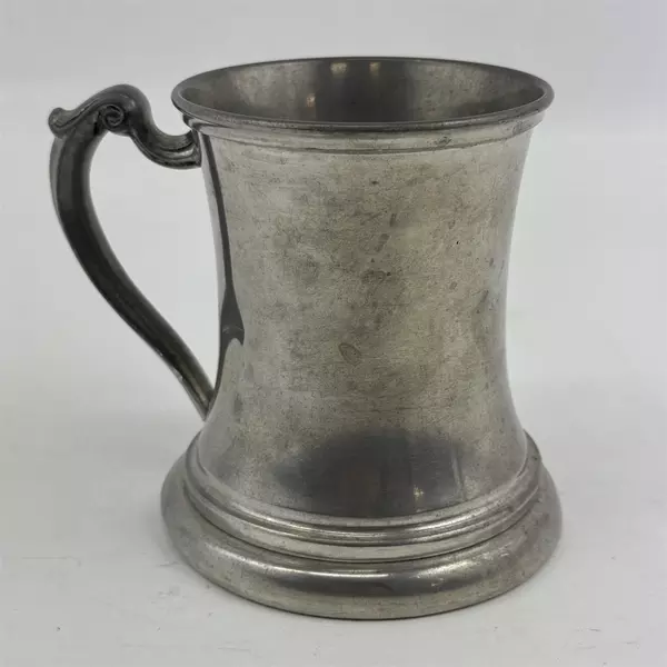 Vintage Glass-Bottom Aluminum Beer Stein Collectible
