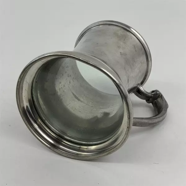 Vintage Glass-Bottom Aluminum Beer Stein Collectible