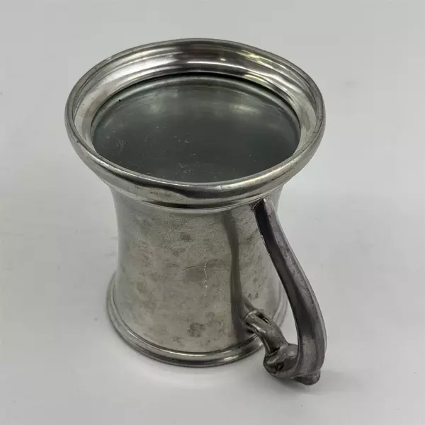 Vintage Glass-Bottom Aluminum Beer Stein Collectible