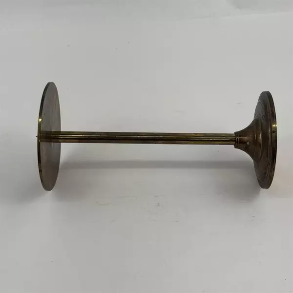 Brass Candlestick Holder w/ Spike Taper Candle 10.25" H