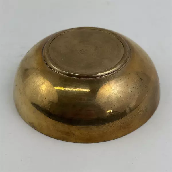 Small Brass Bowl 5in Decorative Trinket Dish Patina