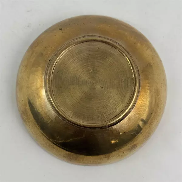 Small Brass Bowl 5in Decorative Trinket Dish Patina