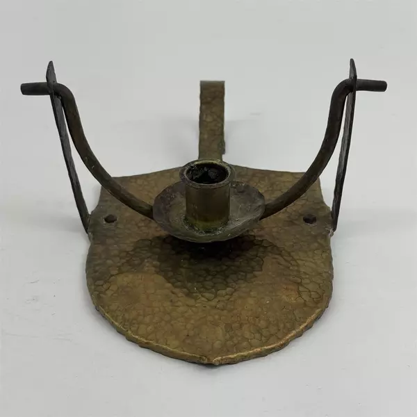 Vintage Brass Candle Holder w/ Finger Loop Chamberstick