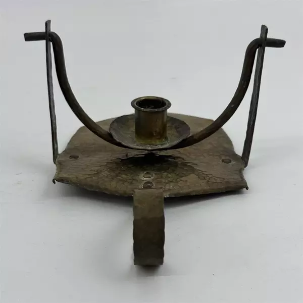 Vintage Brass Candle Holder w/ Finger Loop Chamberstick