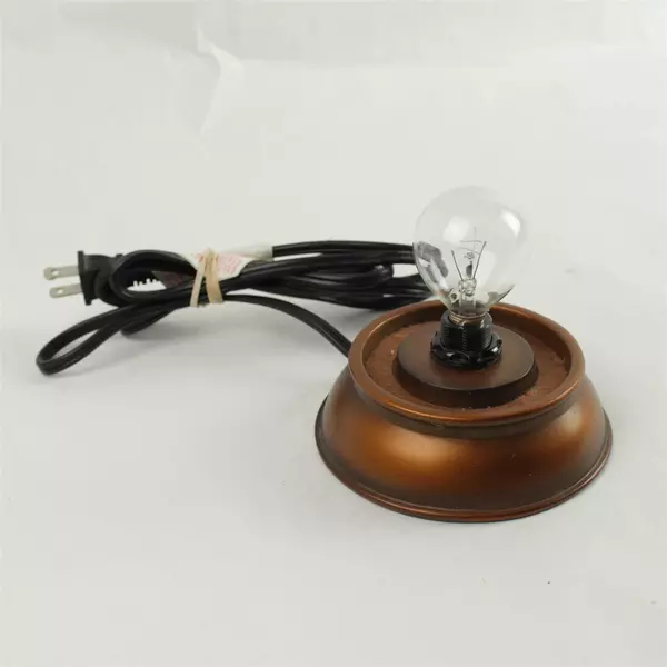 Retired Scentsy Broad Base Warmer Base Only Copper 4.5x5 Used Untested