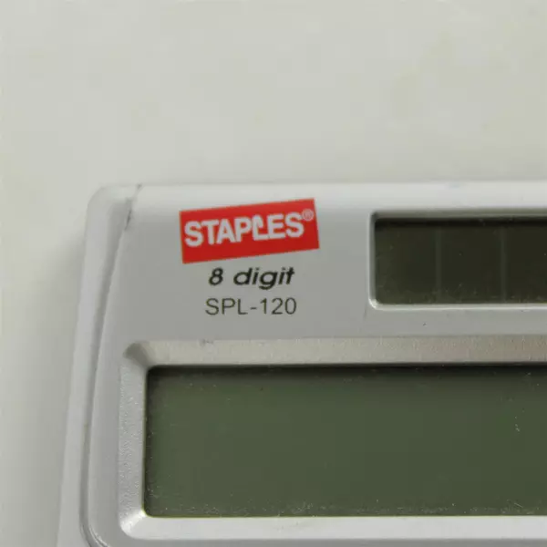 Staples SPL-120 8-Digit Compact Display Calculator Used
