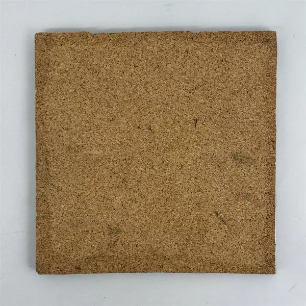 Stained Glass Cork Back 8" Trivet Gold And Beige With White Flower