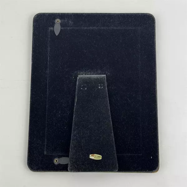 Glass Easel Back Photo Frame For 7 x 5.5  Photo Black W/ Butterflies And Flowers