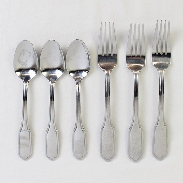 Lot Of 6 Oneida Silver Walston (Stainless) Flatware 3 Salad Forks 3 Teaspoons