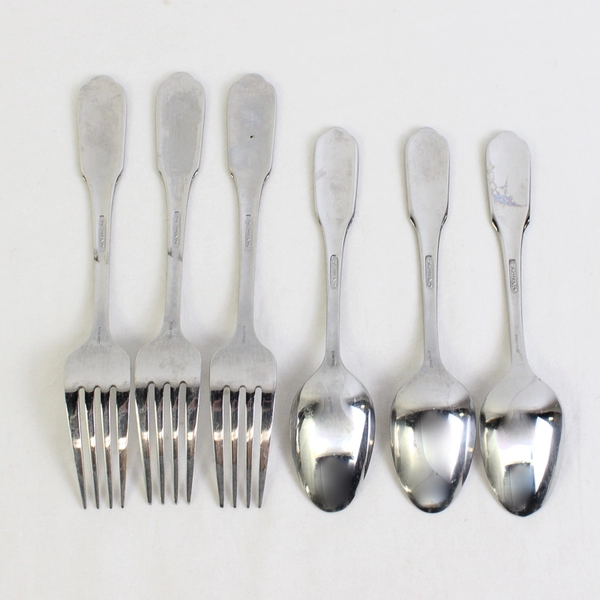 Lot Of 6 Oneida Silver Walston (Stainless) Flatware 3 Salad Forks 3 Teaspoons