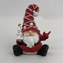 2019 Home for The Holidays Christmas Gnome With Tree And Cardinal 7"
