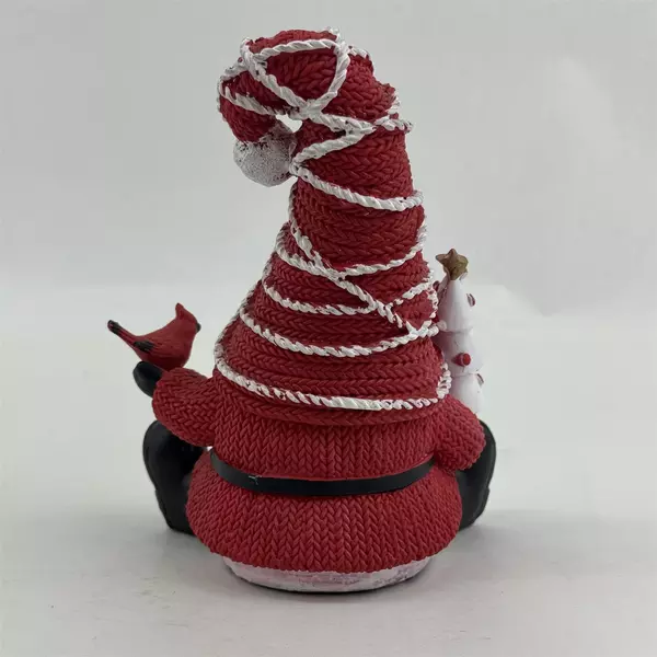 2019 Home for The Holidays Christmas Gnome With Tree And Cardinal 7"