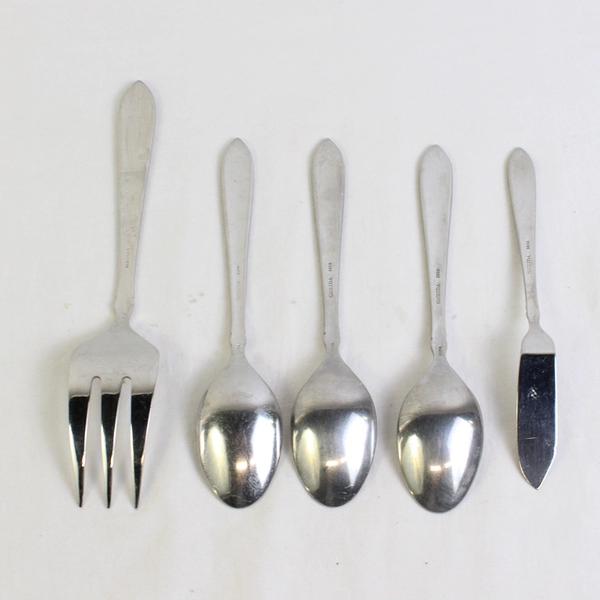 Lot Of 5 Oneida Silver Jacqueline/Jessica (Stainless) Flatware Knife Fork Spoons