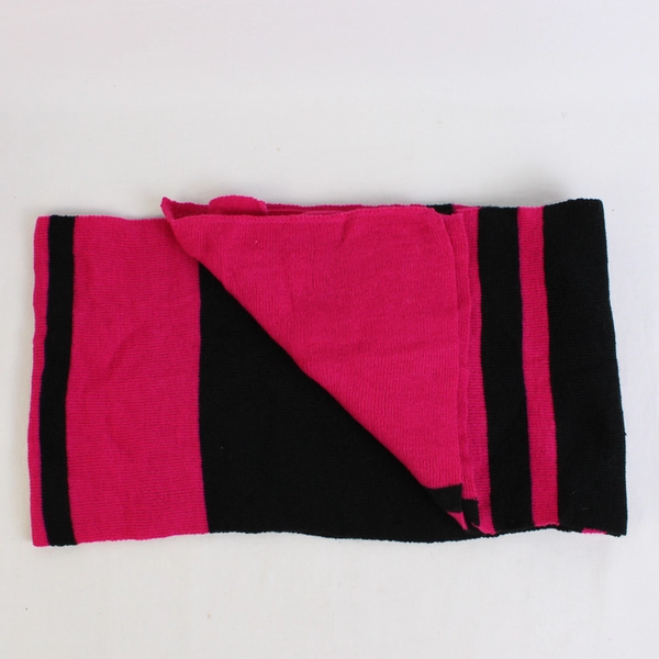 T-Mobile Tuesdays Magenta and Black Knit Winter Scarf and Beanie Set