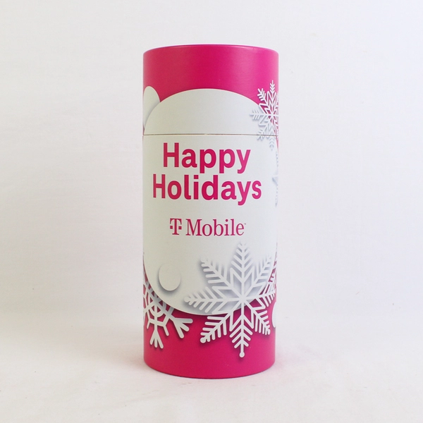 T-Mobile Tuesdays Magenta and Black Knit Winter Scarf and Beanie Set