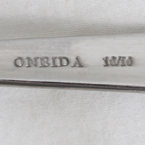 Lot Of 3 Oneida Silver Jasmine (Stainless) Flatware Serving Fork Spoon Knife