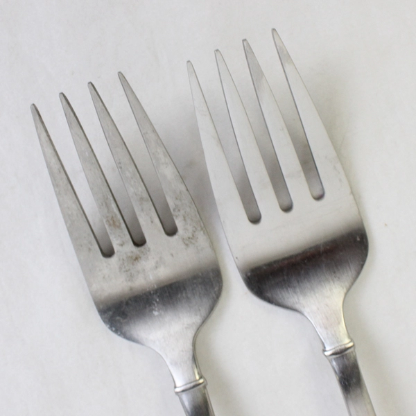 Lot Of 2 Oneida Silver Jackson (Stainless) Flatware Serving Forks 8.75" Long