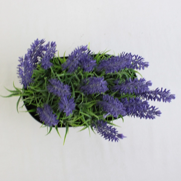 Rustic Artificial Potted Lavender Plant Seasonal Springtime Decor 8"