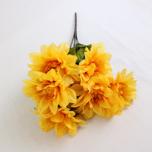 Lot of 3 Springtime Decorative Artificial Flower Bouquets White Yellow Pink